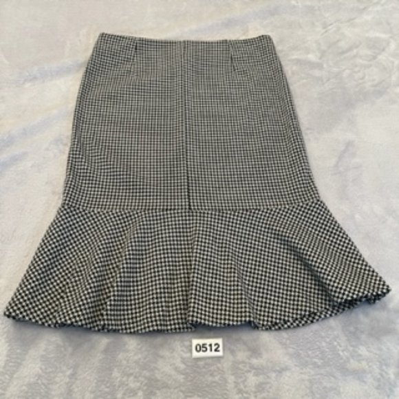 Attyre Women's Houndstooth Skirt 6 Black White - Picture 12 of 12